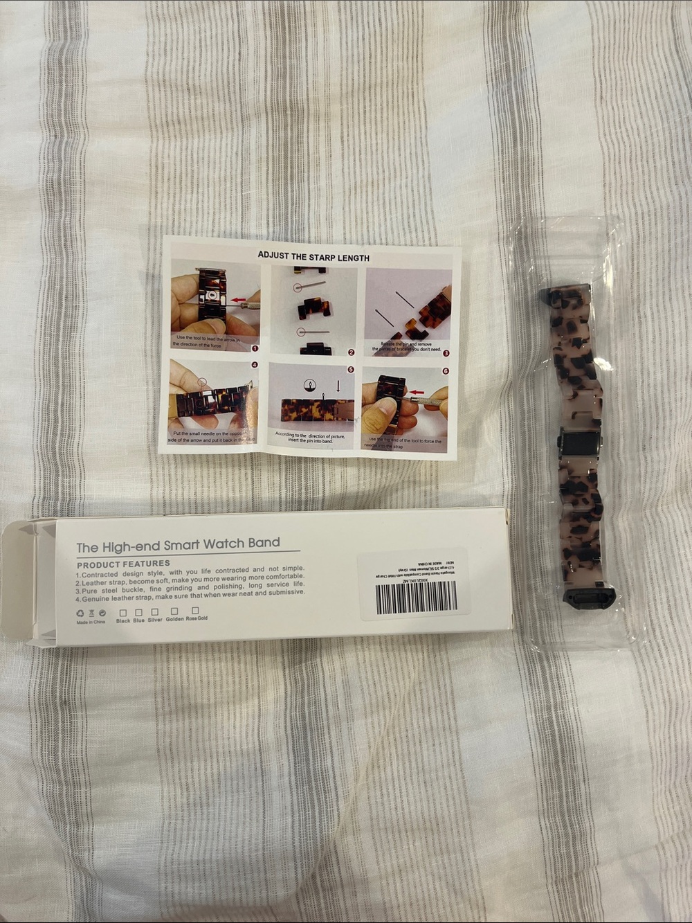 High-end Smart Watch Band - Tortoise Shell Print